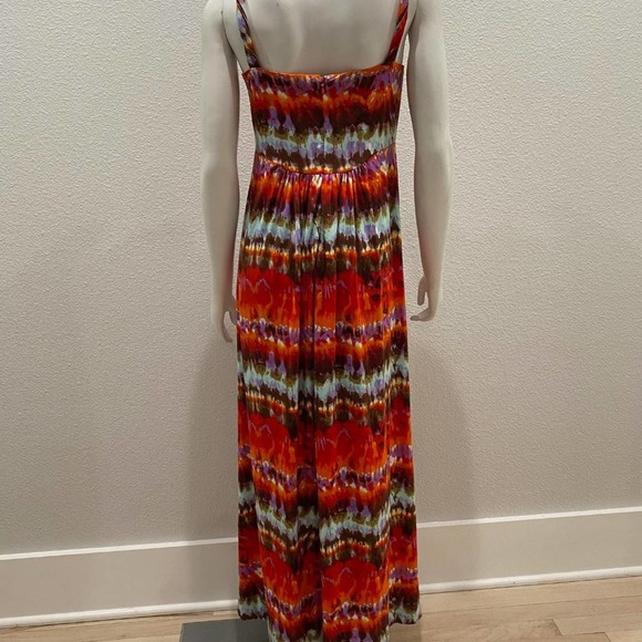 55. MUSE Tie Dye Gorgeous Color Maxi Dress Size 10 - Picture 3 of 9